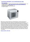 Panasonic NN-S532WF 1.2 Cu Ft 1200 Watt Microwave, White