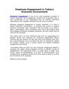 Employee Engagement in Today’s Economic Environment