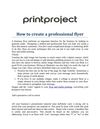 How to create a professional flyer