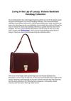 Living In the Lap of Luxury: Victoria Beckham Handbag Collection
