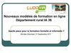 La formation continue en ligne pour les enseignants du primaire. Exemple de projet de formation "blended learning"....