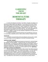 Gardening from the Heart - Horticultural Therapy