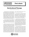 Horticultural Therapy Fact Sheet - Rutgers Cook College