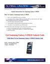 Unlocking Steps For Samsung Galaxy SI9010