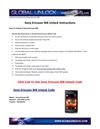 Step by Step Sony Ericsson W8 Unlocking