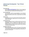Iphone App Development - Top 10 Most Wanted