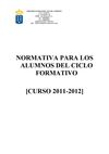 Normativa para los alumnos del Ciclo Formativo del IES La Isleta