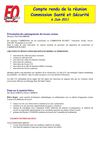 Carrefour : Compte rendu de la réunion Commission Santé et Sécurité 6 Juin 2011