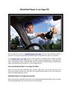 Windshield Repair in Las Vegas NV