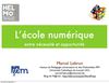 L'école numérique ... entre nécessité et opportunité