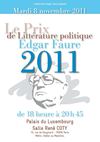 Gazette du Prix de Littérature Edgar Faure 2011