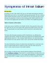 Symptoms of Heart failure