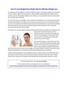 How To Lose Weight Now Simple Tips For Effective Weight Loss 
