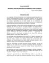 Plan docente en la materia de Ciencias Naturales
