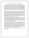 Fundamentals For Choosing Insurance Policy