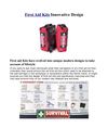 Emergency First Aid Hubs