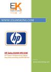 HP SALES HP2-E40
