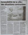 SUD OUEST du 06 octobre 2011 BERGERAC Accessibilité de la ville : des situations contrastées