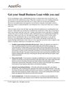 Get your Small Business Loan while you can