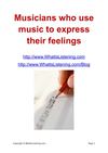 Musicians who use music to express their feelings