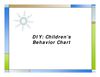 DIY Children’s Behavior Chart