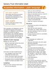 Plain Language - Sensory Therapy Gardens Fact Sheet