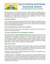 Tips for Starting Faith-Based Community Gardens