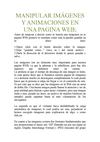 MANIPULAR IMAGENES Y ANIMACIONES EN UNA PAGINA WEB;