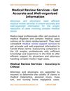 Medical Review Services - Get Accurate and Well-organized Information