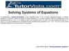 Solving Systems of Equations