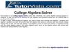 College Algebra Solver