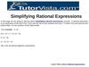 Simplifying Rational Expressions