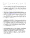Weight Loss Camps for Adults - Basic Principles of Healthy Weight Reduction 