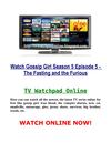 Watch Gossip Girl Season 5 Episode 5 - The Fasting and the Furious FREE NO SURVEY
