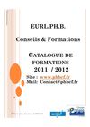 Catalogue PHB Conseils & Formations 2012/2013 (ESAT/EA)