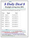 Daylight saving time Nov 6 2011.