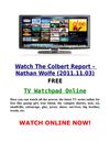 Watch The Colbert Report – Nathan Wolfe (2011.11.03)