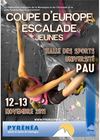 Programme de la Coupe d'Europe Jeunes d'Escalade à Pau