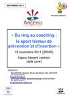 Du ring au coaching : le sport facteur de prévention et d’insertion