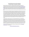 Florida Beach Vacation Rentals