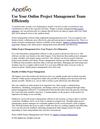 Use Your Online Project Management Team Efficiently