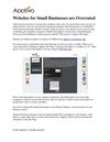 Websites for Small Businesses are Overrated
