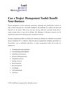 Can a Project Management Toolkit Benefit Your Business
