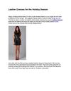 Leather Dresses for the Holiday Season
