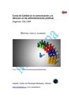 Curso Calidad en comunicación y la atención en las admon públicas