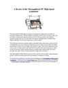 A Review of the Thoroughbred 30" High Speed Laminator 