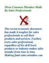 Three Common Mistakes Made By Sales Professionals