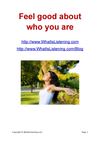 Feel good about who you are