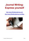 Journal Writing- Express yourself