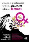 Semaine de sensibilisation contre les violences faites aux femmes - PROGRAMME du 22 au 29 novembre 2011
